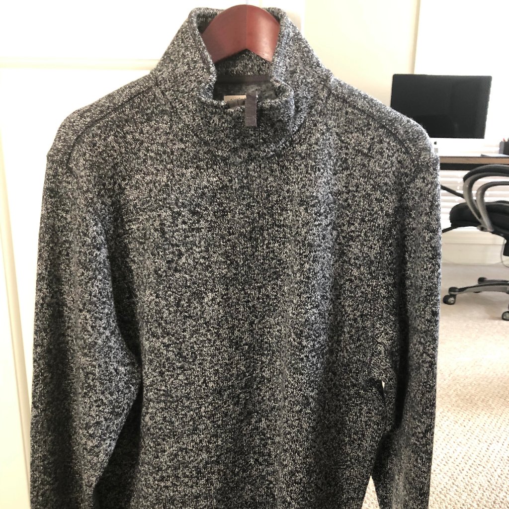 Faherty Black Half-Zip Pullover - Medium